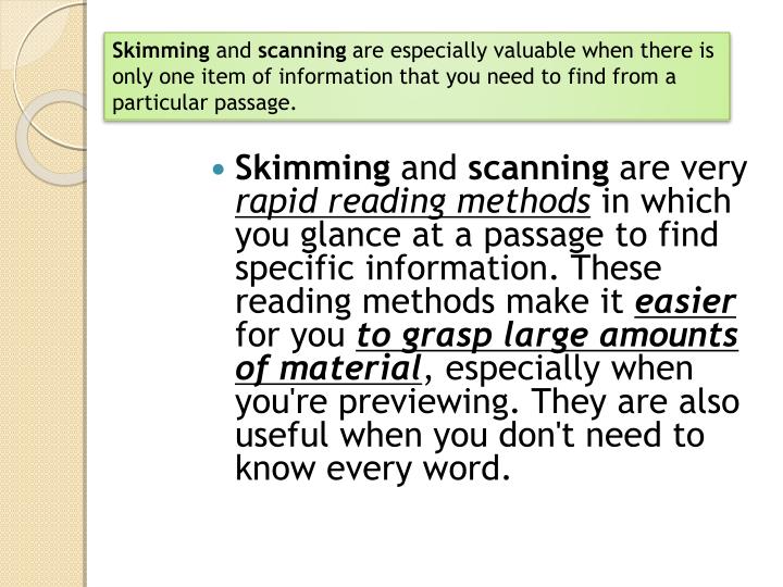 🎉 Reading for specific purposes ppt. READING FOR SPECIFIC INFORMATION