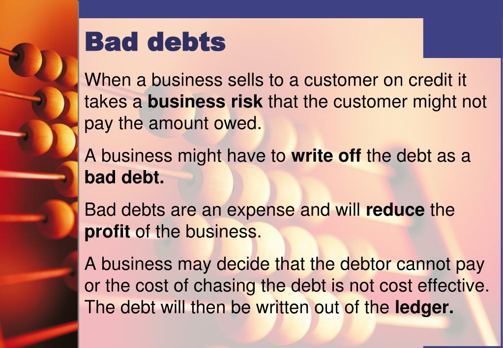 PPT Bad debts PowerPoint Presentation, free download ID4050834