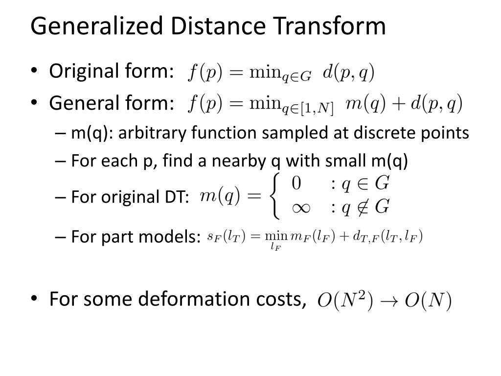 PPT Pictorial Structures and Distance Transforms PowerPoint
