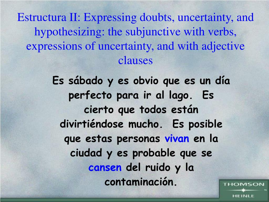 PPT Present subjunctive following verbs and expressions of doubt and