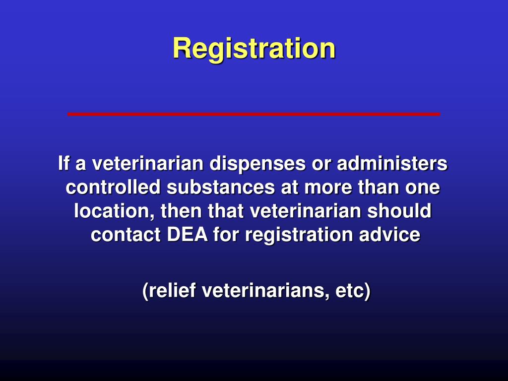 PPT Controlled Substances Regulation for Veterinary Practices