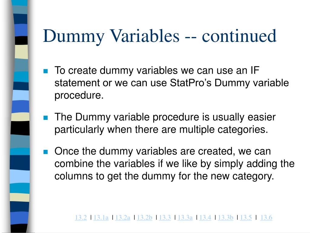 PPT Dummy Variables PowerPoint Presentation, free download ID4053790