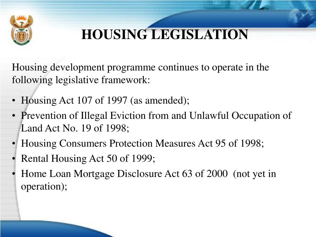PPT DEPARTMENT OF HOUSING PowerPoint Presentation, free download ID