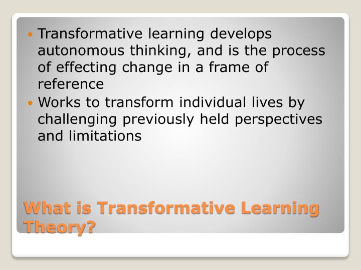 Transformative Dimensions of Adult Learning by Jack Mezirow.