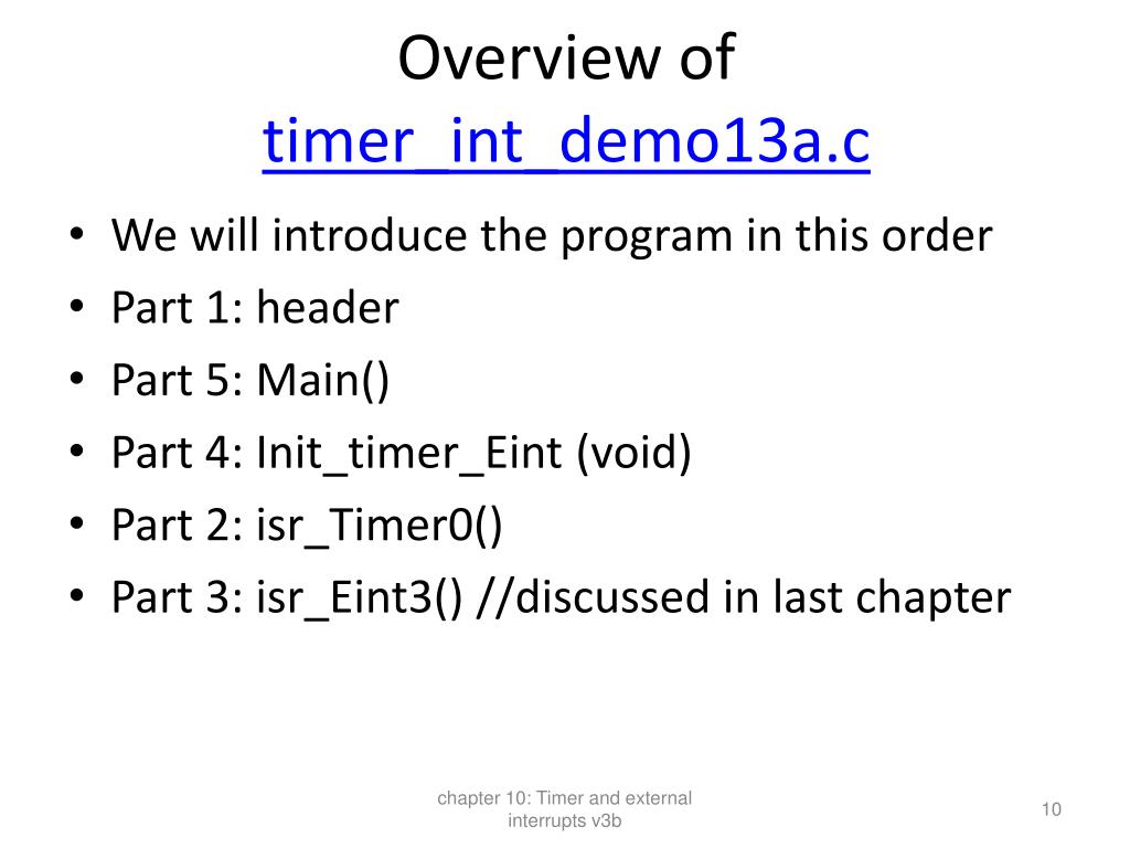 PPT Chapter 10 Timer and external hardware interrupts PowerPoint