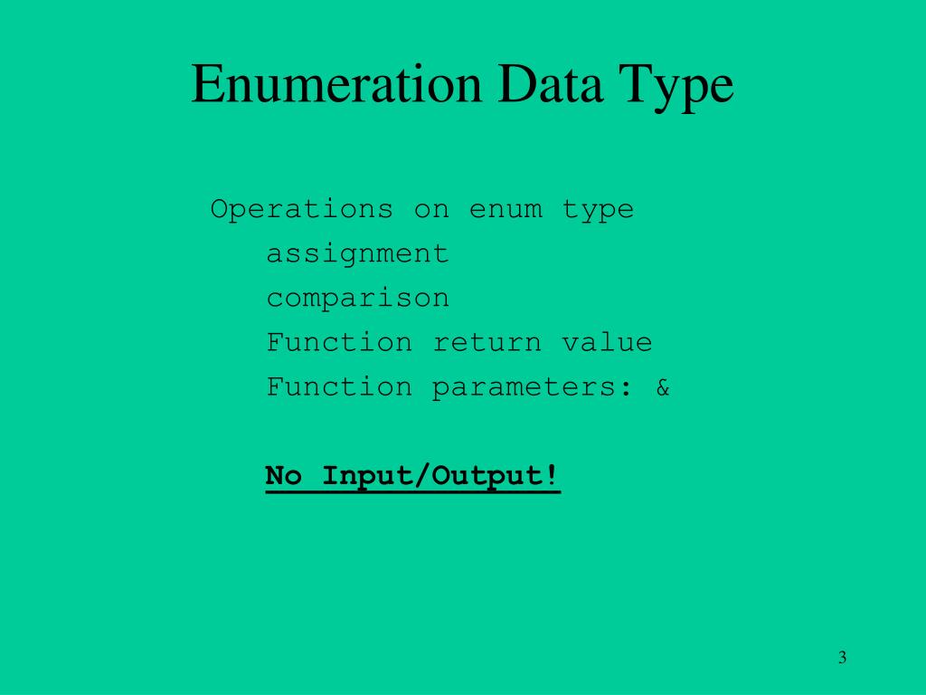 PPT Enumeration Data Type PowerPoint Presentation, free download ID