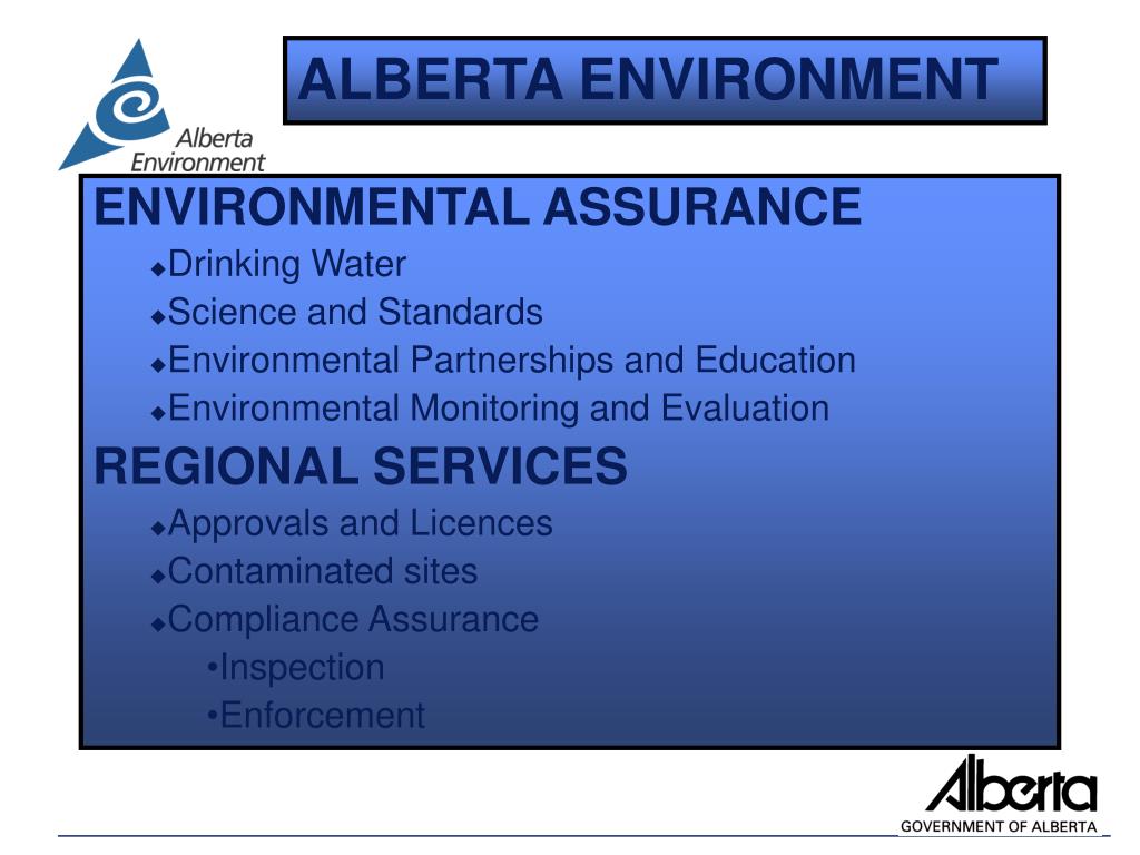 PPT ALBERTA ENVIRONMENT PowerPoint Presentation, free download ID