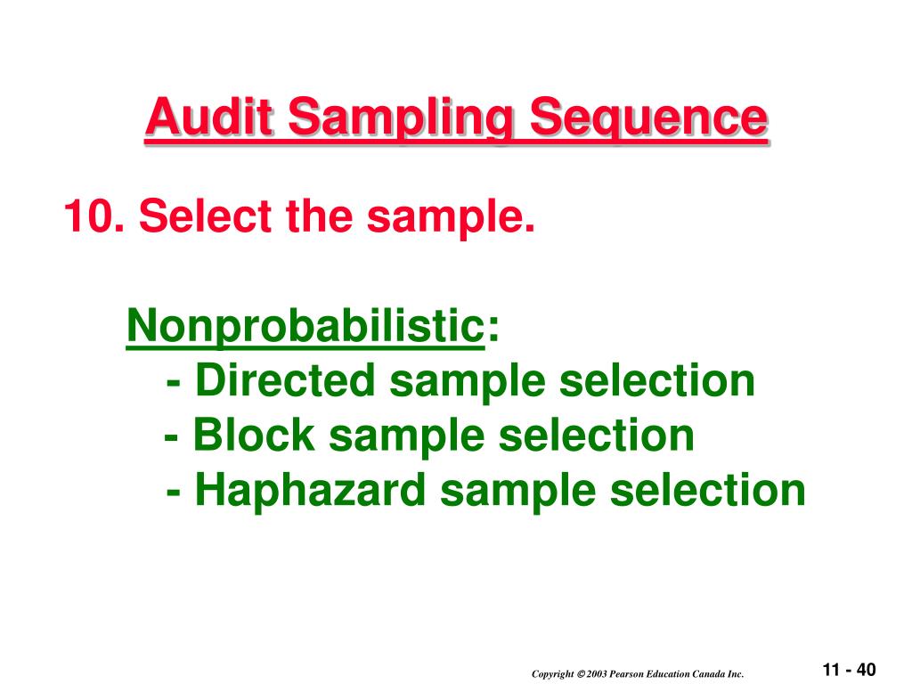 PPT CHAPTER 11 Audit Sampling Concepts PowerPoint Presentation, free