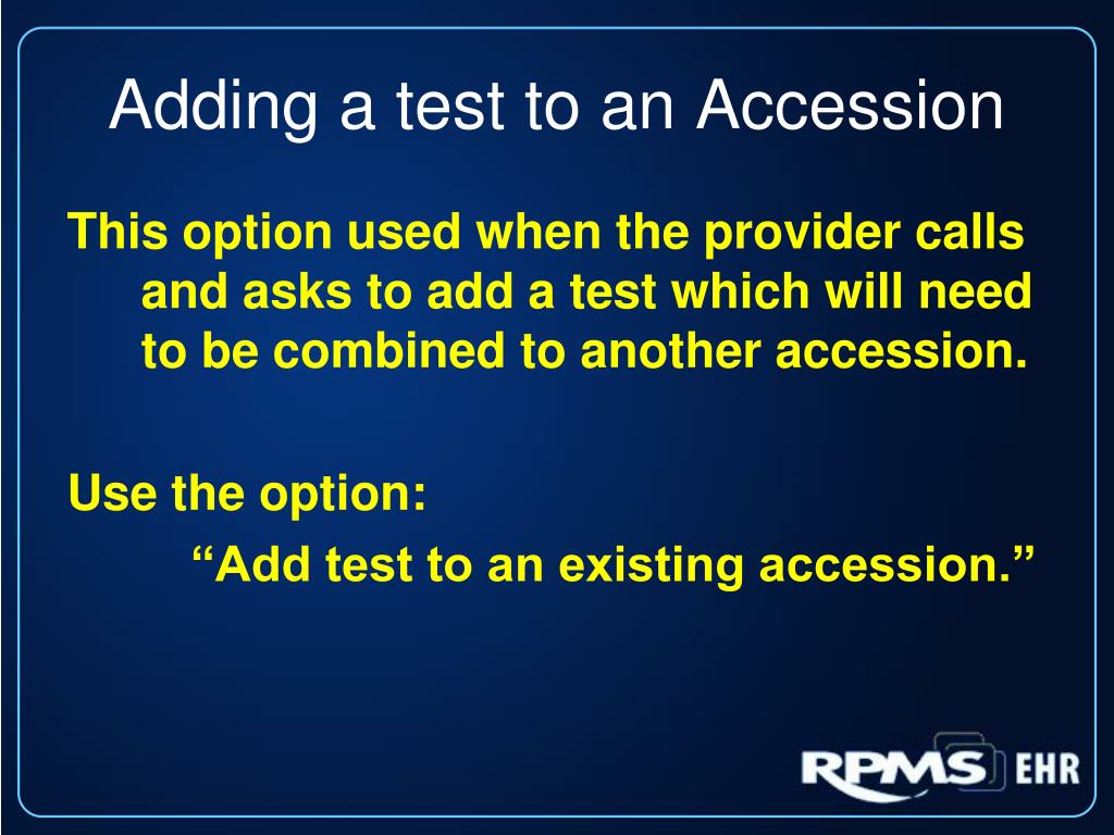 PPT Accessioning Lab Tests PowerPoint Presentation, free download