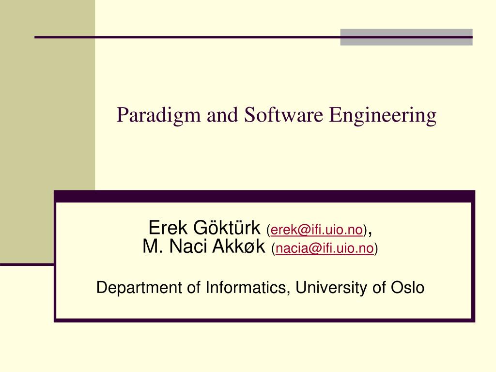 PPT Paradigm and Software Engineering PowerPoint Presentation, free PPT Paradigm and Software Engineering PowerPoint Presentation, free