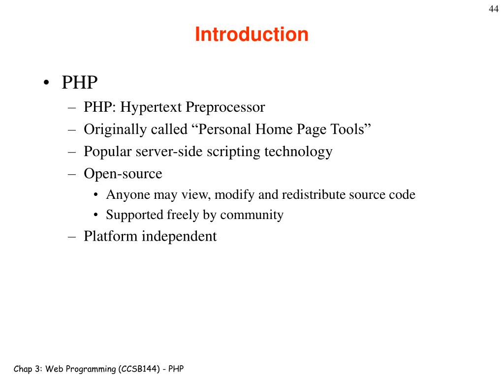 PPT Chapter 4 PHP PowerPoint Presentation, free