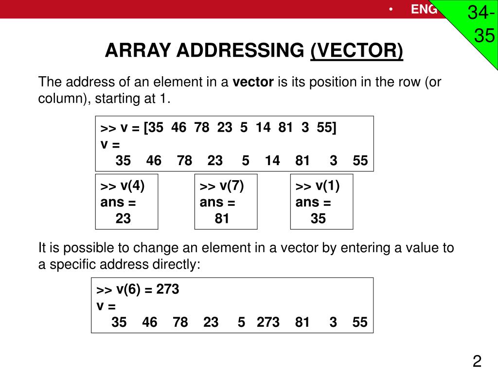 PPT Array Accessing and Strings in MATLAB PowerPoint Presentation