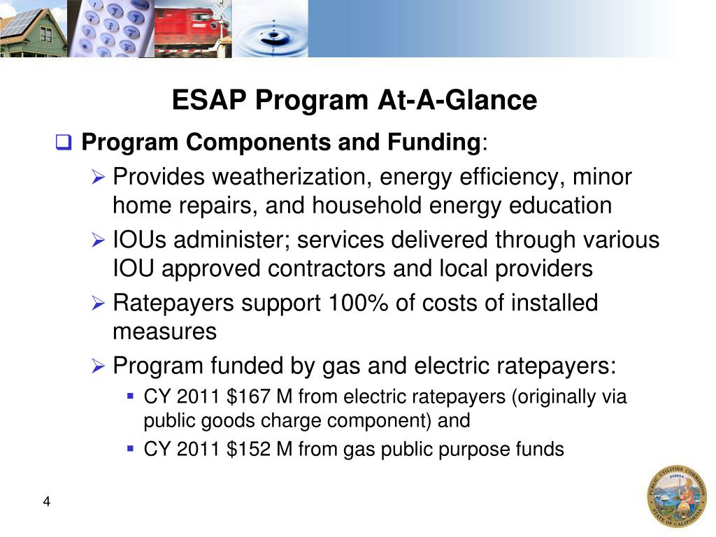 PPT California Energy Savings Assistance Program (ESAP) Program