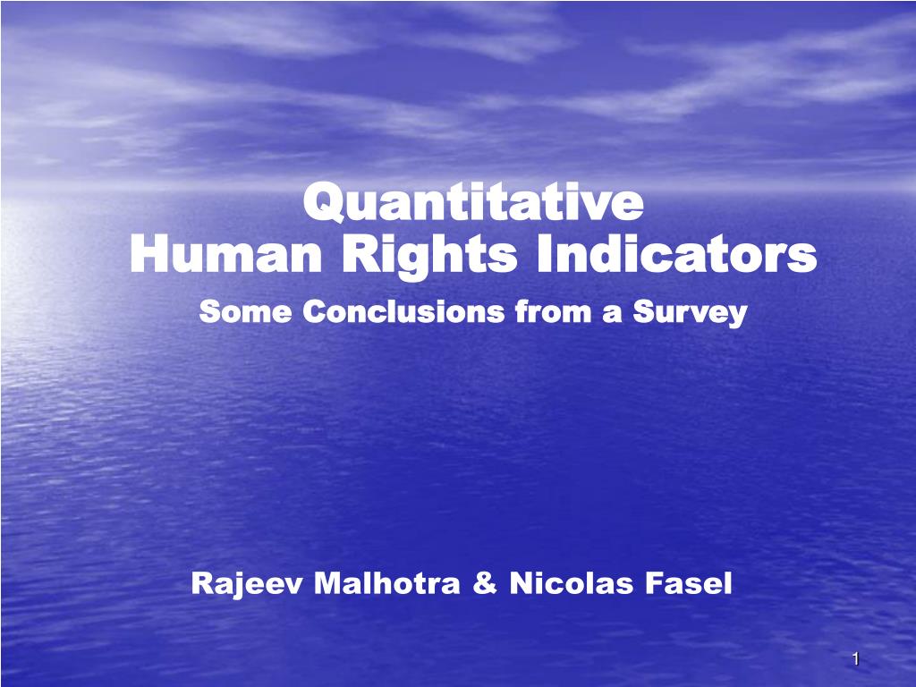 PPT Quantitative Human Rights Indicators Some Conclusions from a