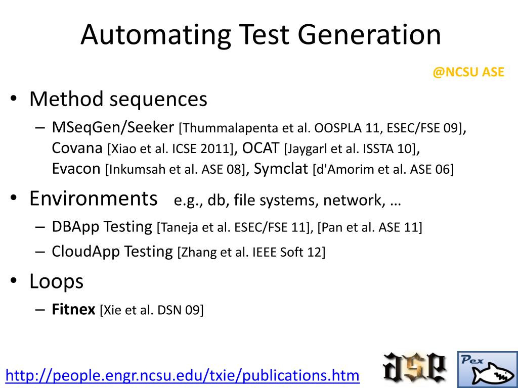 PPT Automated Test Generation PowerPoint Presentation, free download