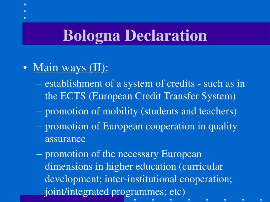 PPT Bologna Declaration PowerPoint Presentation, free download ID