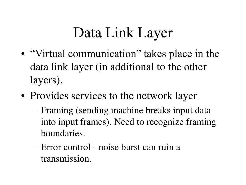PPT The Data Link Layer PowerPoint Presentation, free download ID