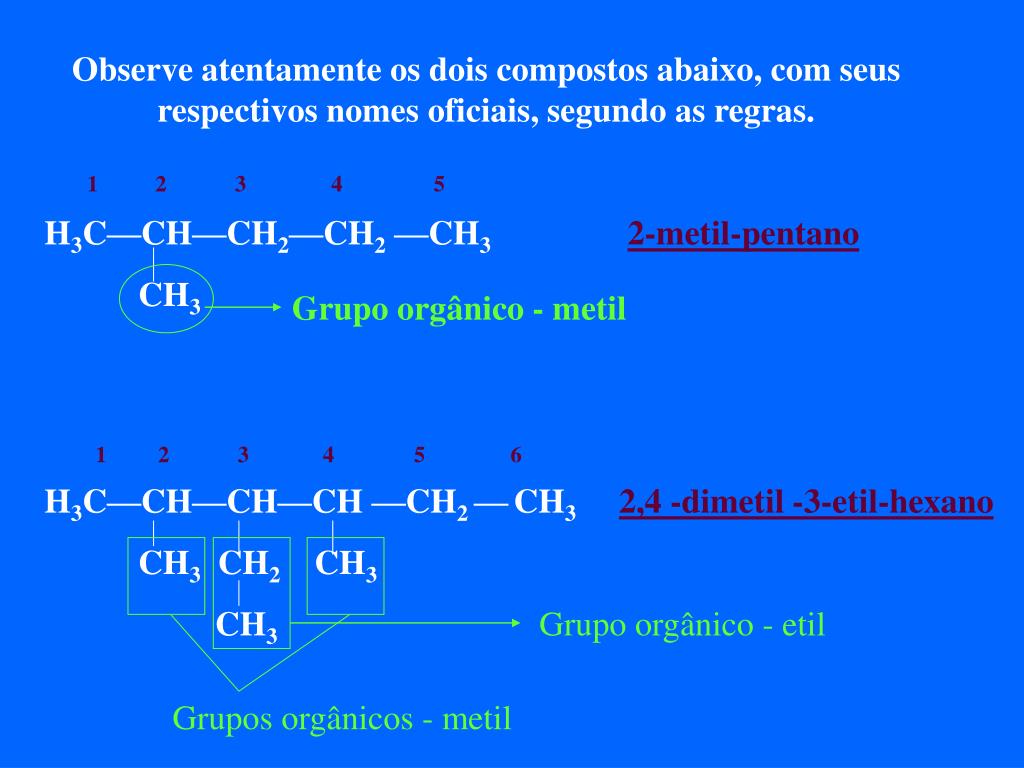 PPT Nomenclatura de ramificados