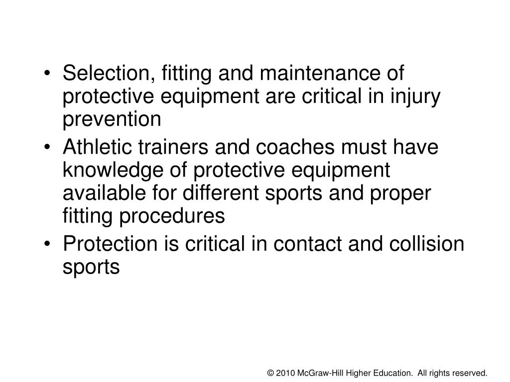 PPT Chapter 6 Selecting and Using Protective Sports Equipment