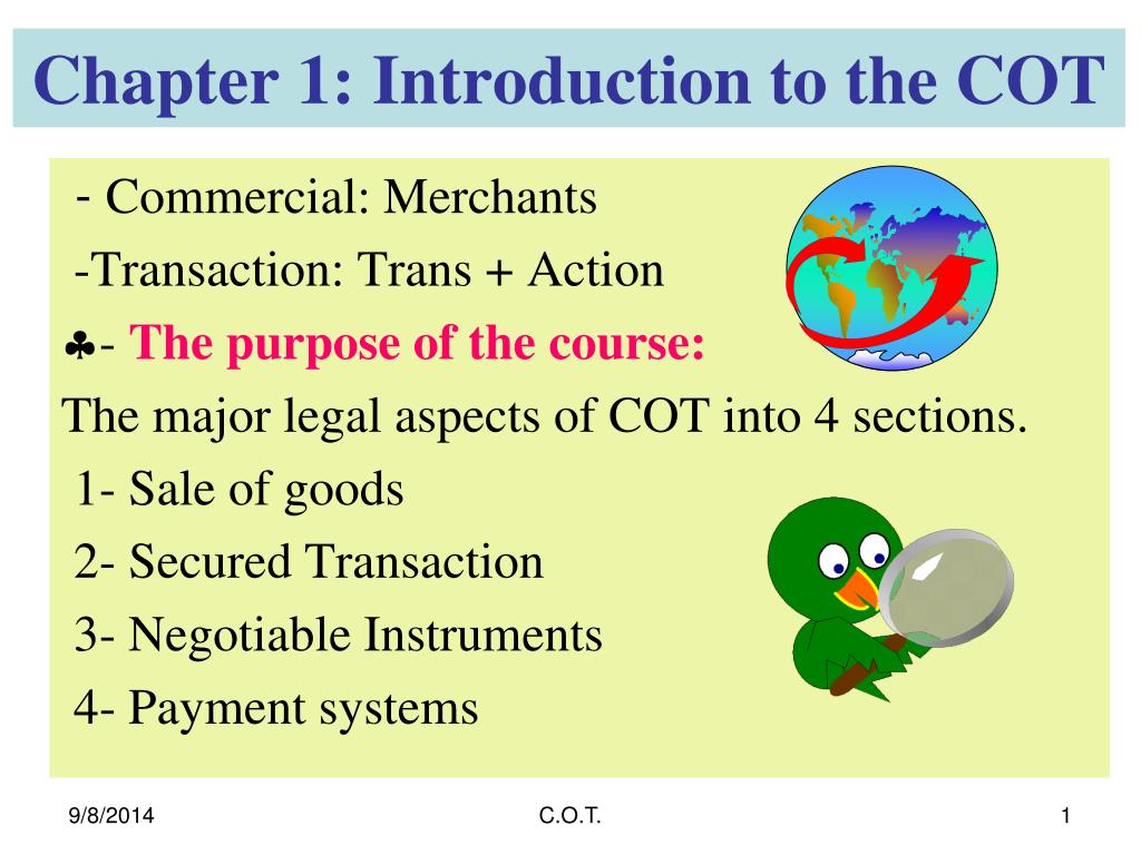 PPT Chapter 1 Introduction to the COT PowerPoint Presentation, free