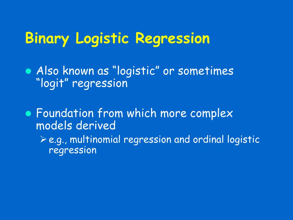 PPT Binary Logistic Regression PowerPoint Presentation, free download ID4094764