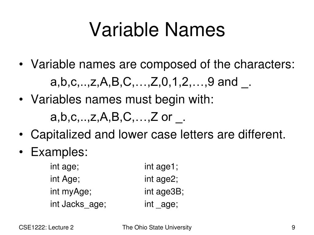 PPT Variables and C++ Data Types PowerPoint Presentation, free