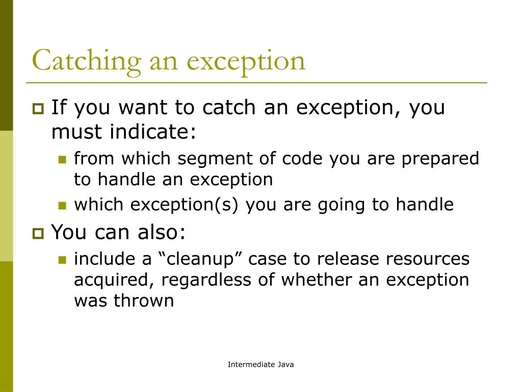 PPT Exceptions and Exception Handling PowerPoint Presentation, free download ID4095057