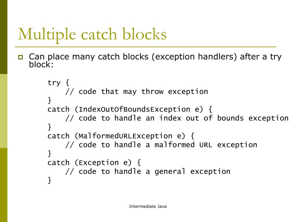 PPT Exceptions and Exception Handling PowerPoint Presentation, free