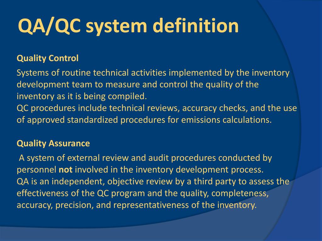 PPT QA/QC PowerPoint Presentation, free download ID4096263