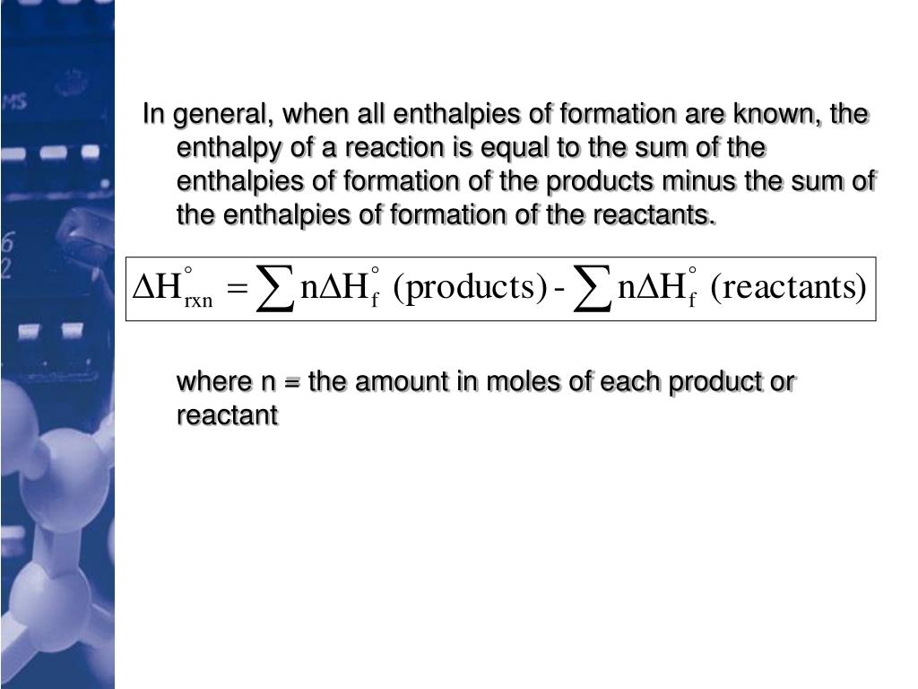 PPT Standard Enthalpies of Formation PowerPoint Presentation, free