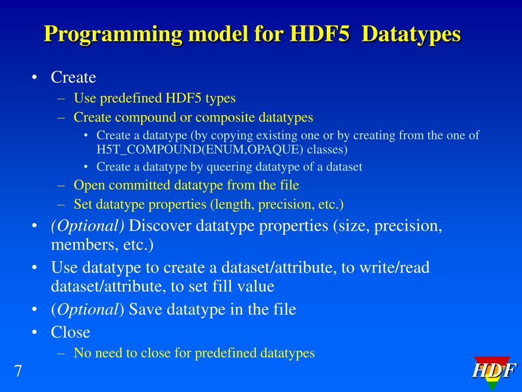 PPT HDF5 Advanced Topics Datatypes PowerPoint Presentation, free