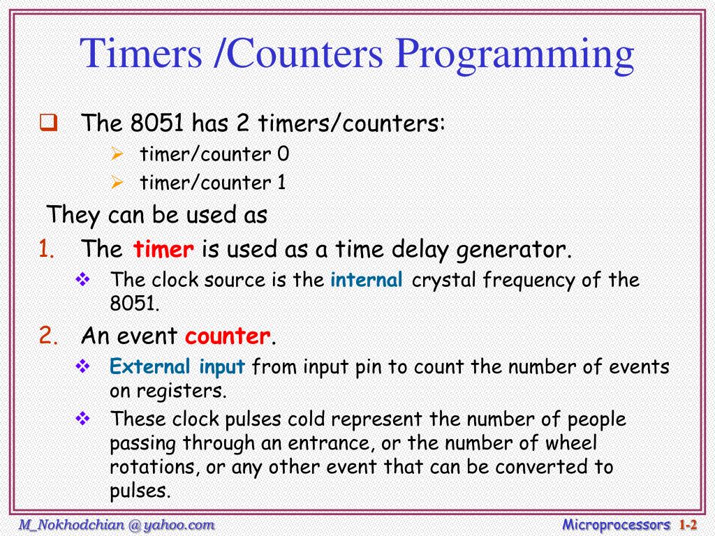 PPT 8051 timer/counter PowerPoint Presentation, free download ID