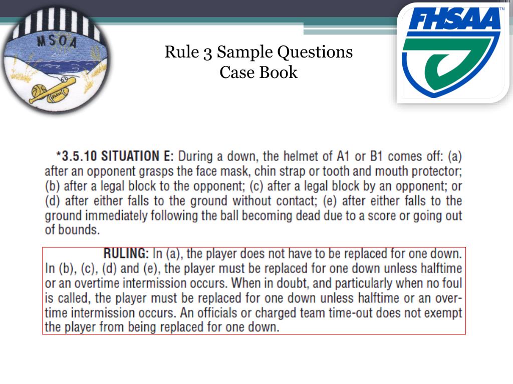 PPT 2012 NFHS Football Rule 3 PowerPoint Presentation, free download