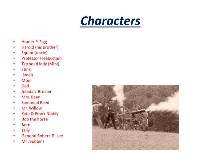 PPT The Mostly True Adventures of Homer P. Figg PowerPoint Presentation ID4101820