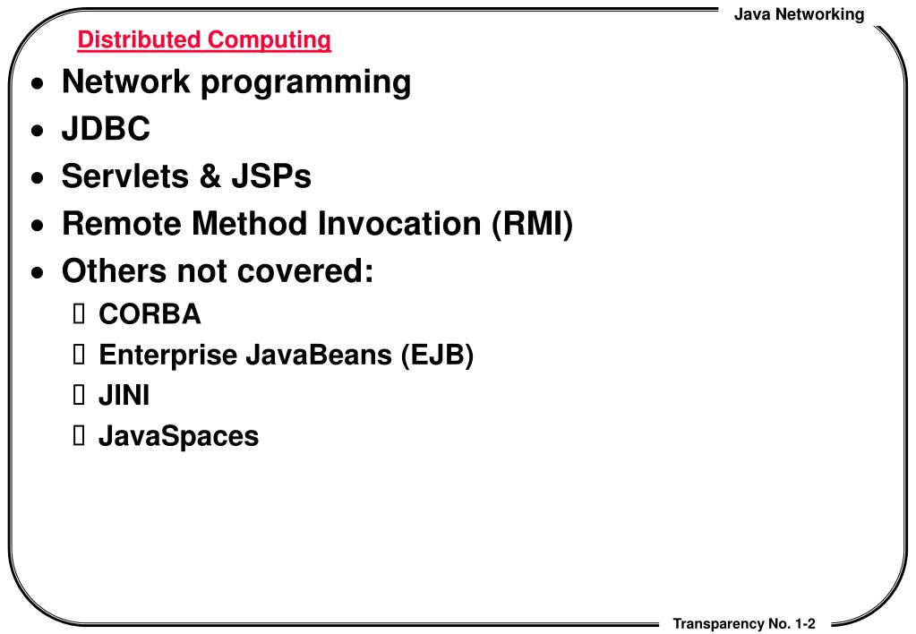 PPT Lecture 8. Java Distributed Computing PowerPoint Presentation