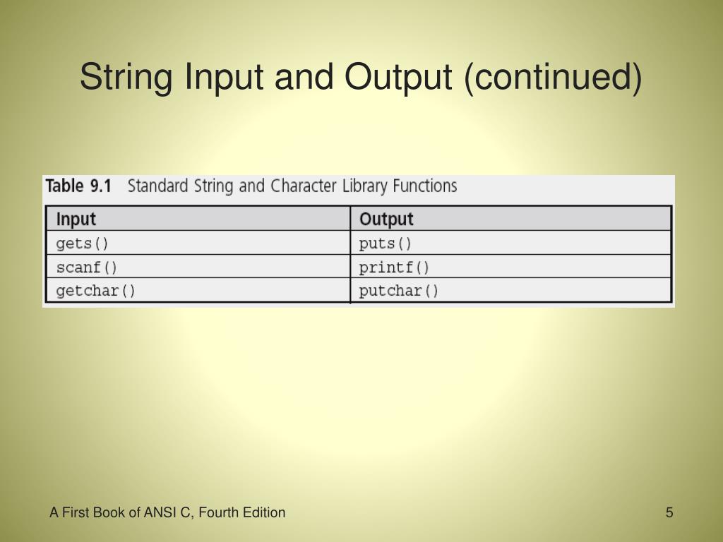 PPT A First Book of ANSI C Fourth Edition PowerPoint Presentation