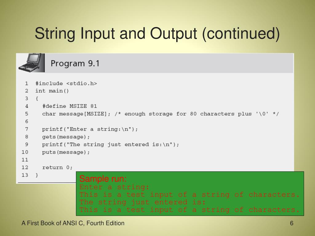 PPT A First Book of ANSI C Fourth Edition PowerPoint Presentation