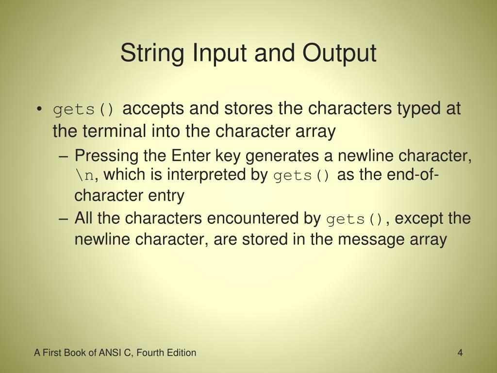 PPT A First Book of ANSI C Fourth Edition PowerPoint Presentation