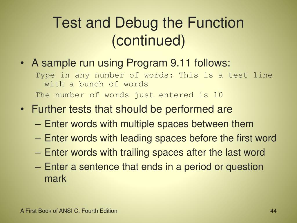 PPT A First Book of ANSI C Fourth Edition PowerPoint
