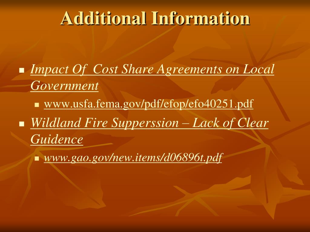 PPT COST SHARING The Local Government Perspective PowerPoint