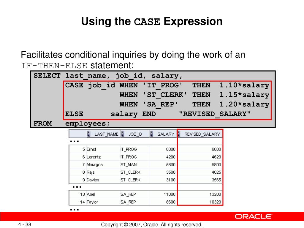 PPT Using Conversion Functions and Conditional Expressions PowerPoint Presentation ID4110270