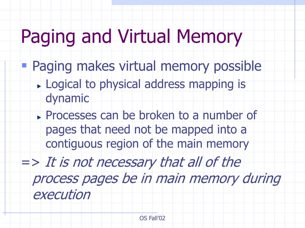 PPT Virtual Memory PowerPoint Presentation, free download ID4110585
