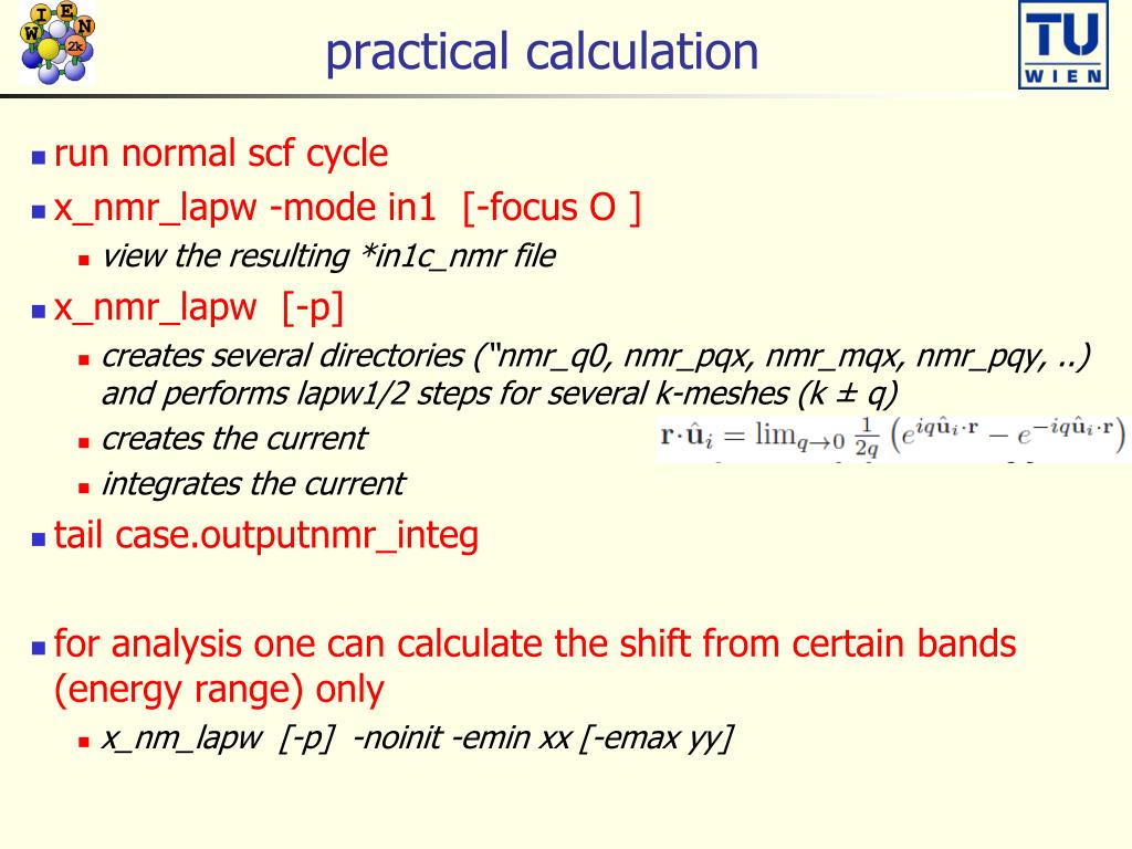 PPT Calculations of NMR chemical shifts in solids PowerPoint