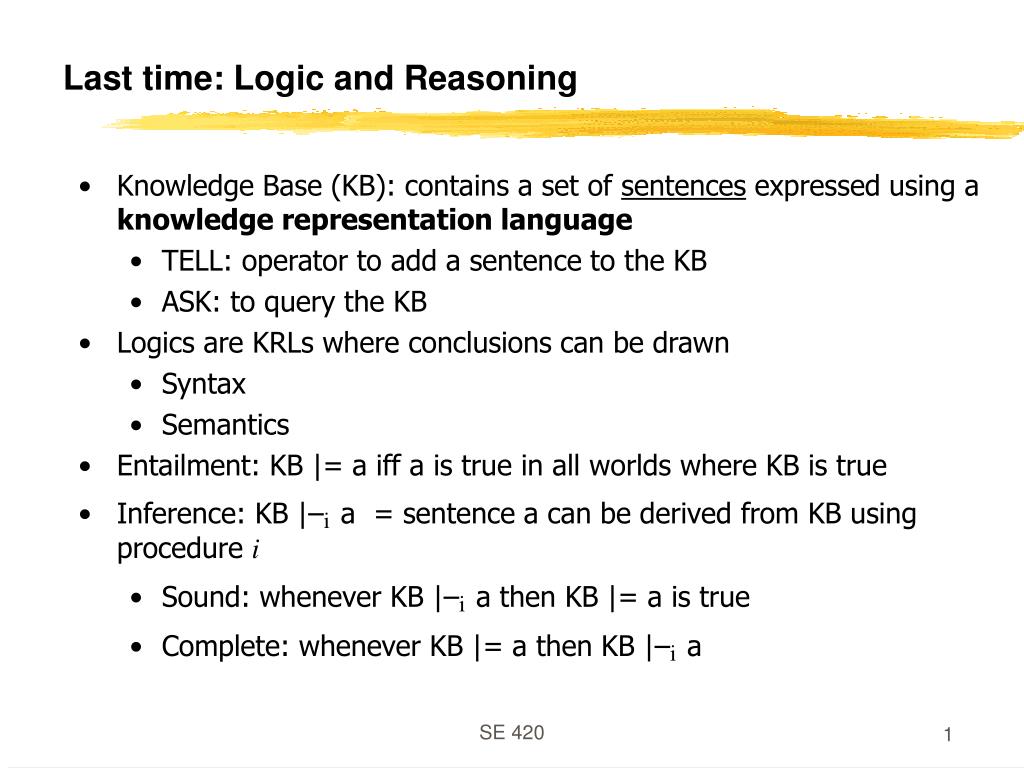PPT Last time Logic and Reasoning PowerPoint Presentation, free