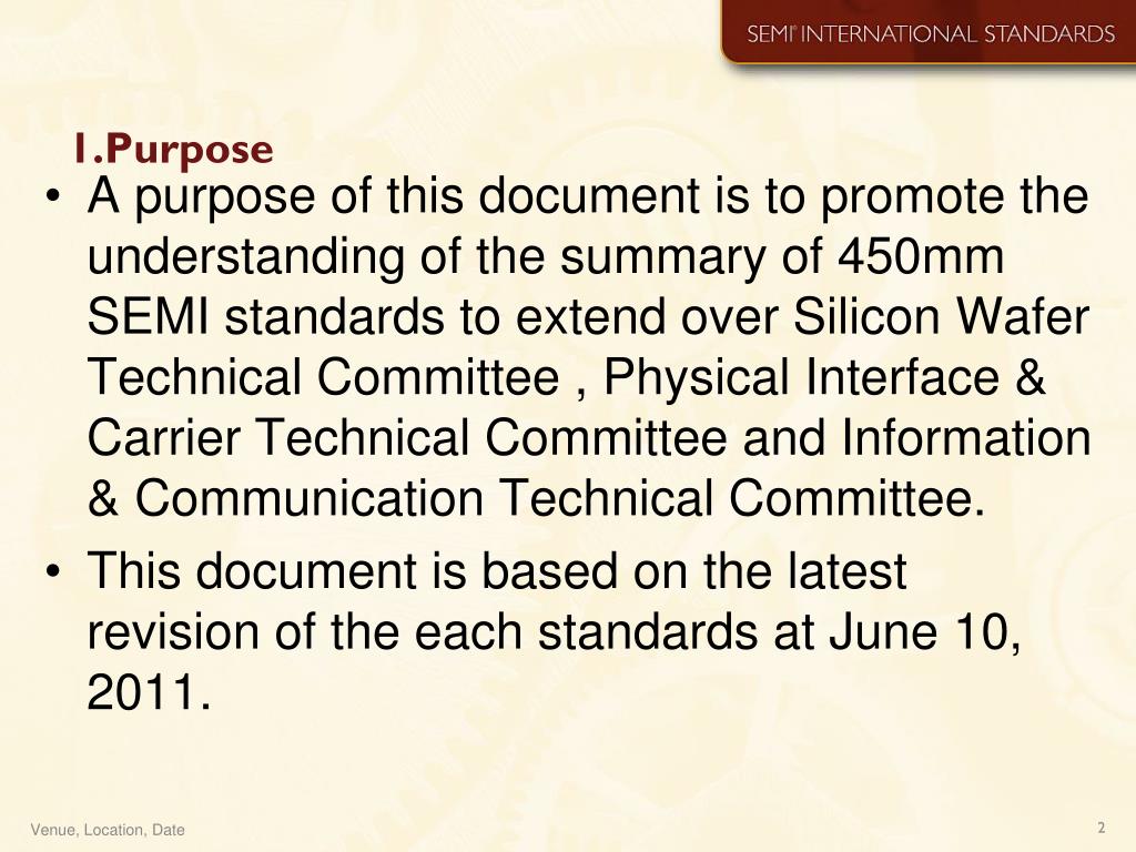 PPT 450mm SEMI Standards Overview PowerPoint Presentation, free