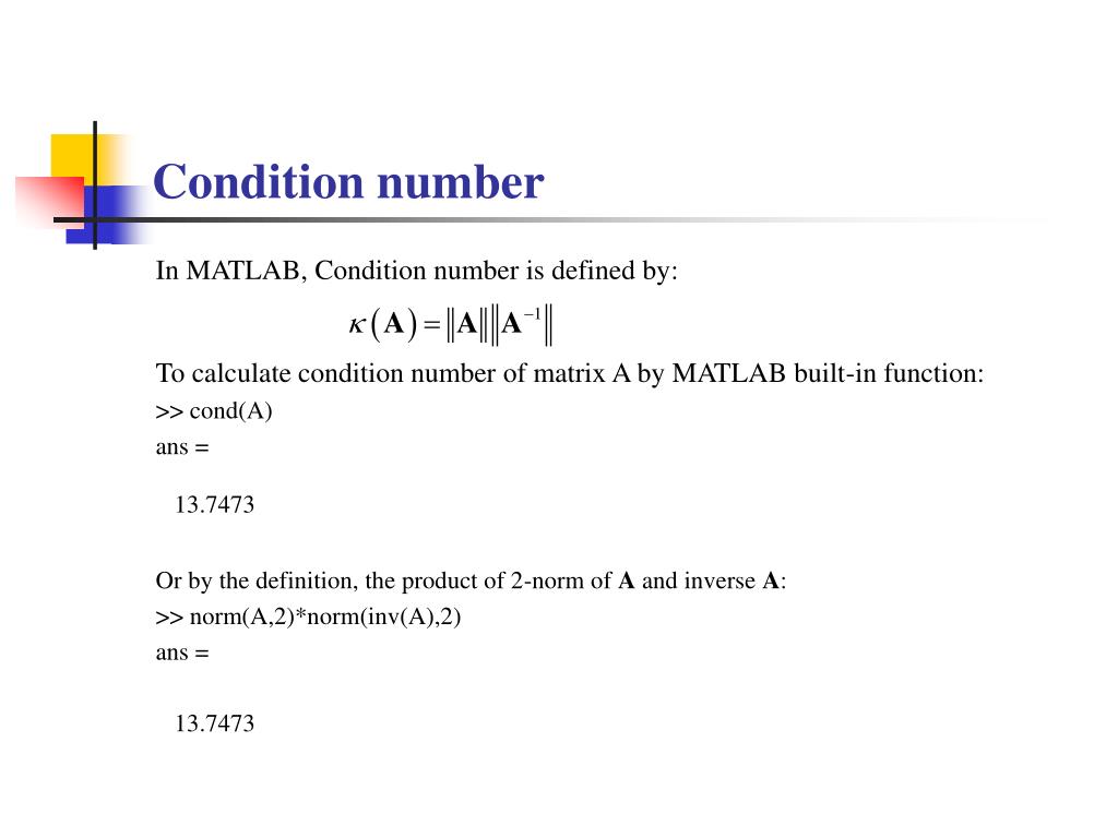 PPT MATLAB EXAMPLES Matrix Solution Methods PowerPoint Presentation