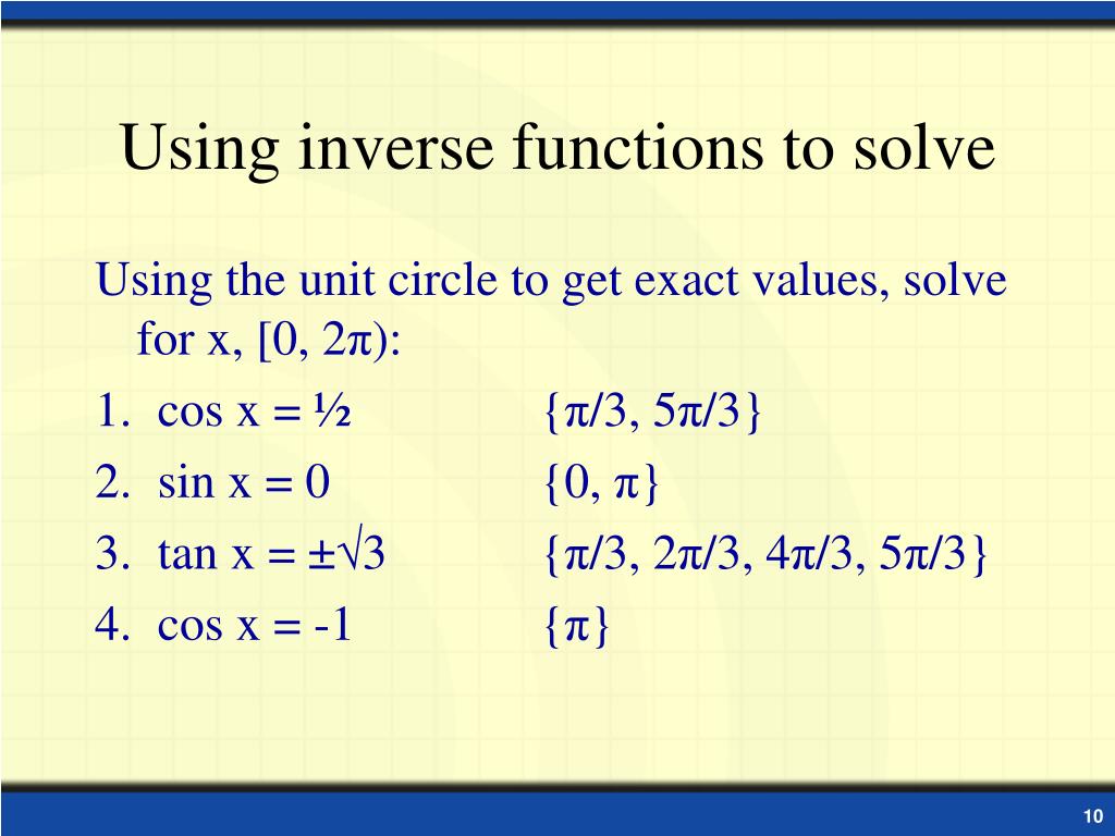 PPT Day 57 Solving Trigonometric Equations 5.3 PowerPoint