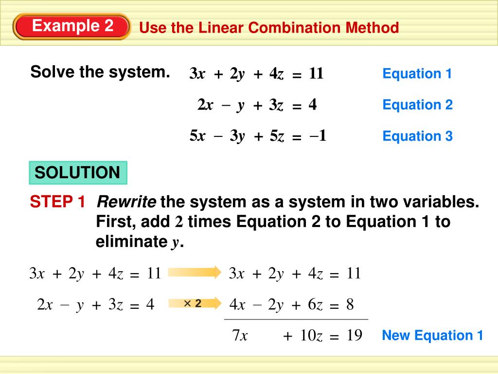 PPT 1.6 Solving Linear Systems in Three Variables PowerPoint
