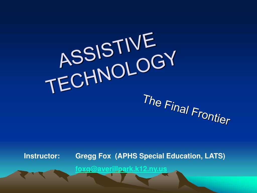 PPT ASSISTIVE TECHNOLOGY PowerPoint Presentation, free download ID
