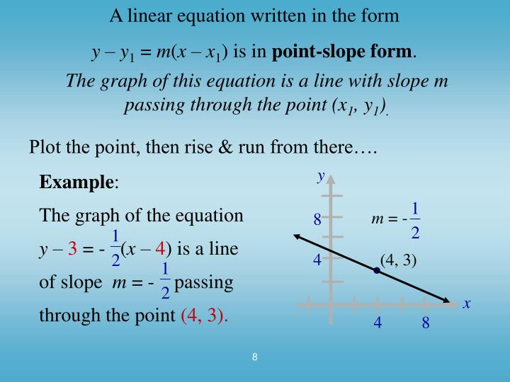 PPT PointSlope Form PowerPoint Presentation ID4119205